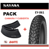 Imagen de Cubierta Moto 90/90-18 + CÁMARA Nayasa EY061
