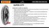 Imagen de Cubierta Moto 250-17 Trasera Pirelli Super City Reinforced