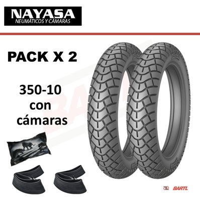 Imagen de Combo Moto 350-10 x 2 c/cámara Nayasa EY061