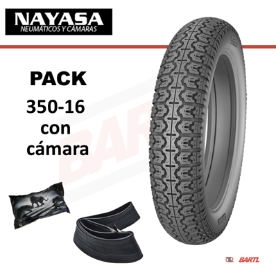 Imagen de Cubierta Moto 350-16 Nayasa EY210 con cámara