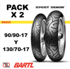 Imagen de Combo x 2 cubiertas 90/90-17 y 130/70-17 Pirelli Sport Demon