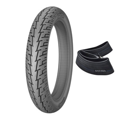 Imagen de Cubierta Moto 90/90-18 Nayasa EY032 con cámara