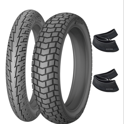 Imagen de Cubiertas Moto 90/90-18 y 110/90-16 + cámaras Nayasa