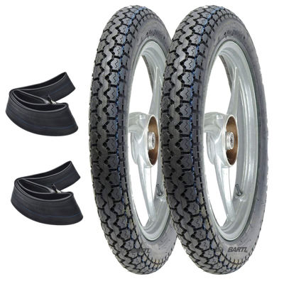 Imagen de Combo Moto Cubiertas 250-17 y 275-17  Bartl 015 c/cámaras