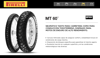 Imagen de Cubierta Moto Combo 90/90-19 y 140/80-17 Pirelli  Mt60 Enduro
