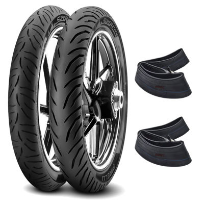 Imagen de Combo 250-17 y 275-17 Pirelli Super City con cámaras