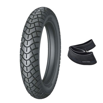 Imagen de Cubierta Moto 90/90-18 + CÁMARA Nayasa EY061