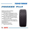 Imagen de Cubierta 205/55/15 X2 Toyo Proxes Tm1 Balanceada Neumático